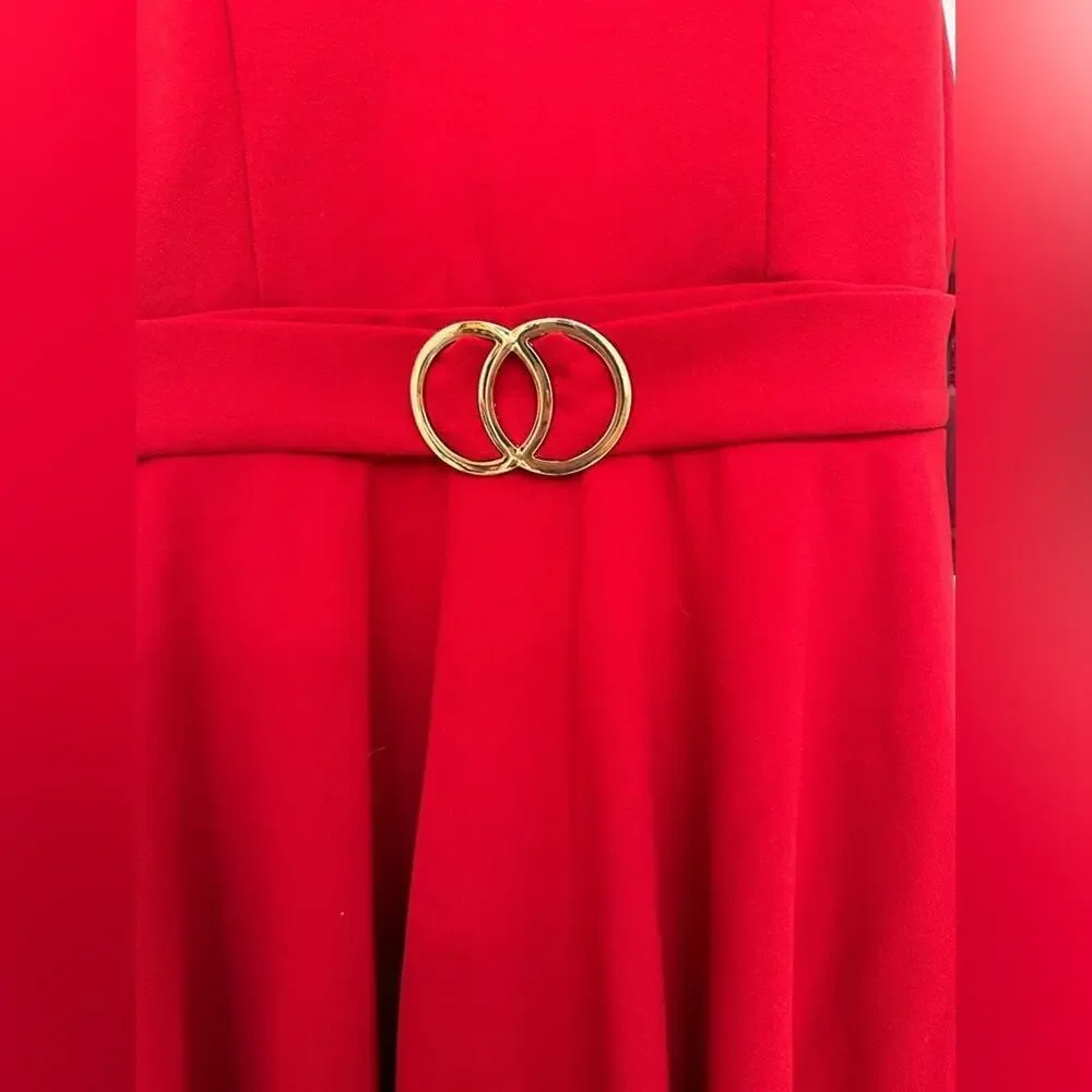 Red Sleeveless Party Dress